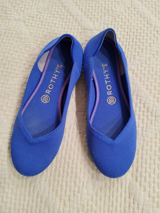 Rothy\'s Blue Pointed Ballet Flats Size 8